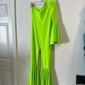 One Shoulder 70s Disco Dance Jumpsuit